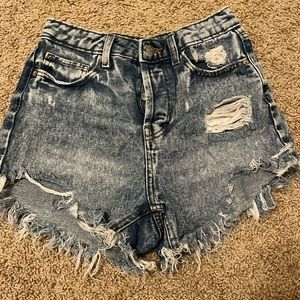 denim shorts